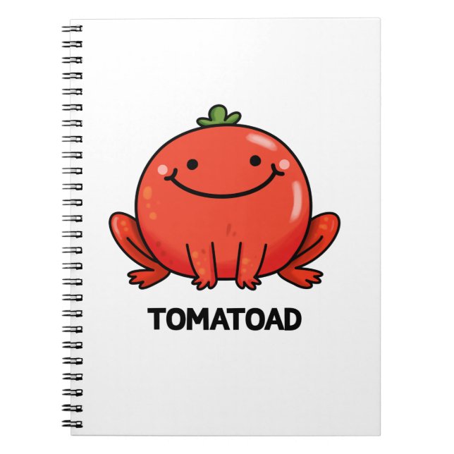 Tomatoad Rolig Tomat Padda Puns  Anteckningsbok (Framsidan)