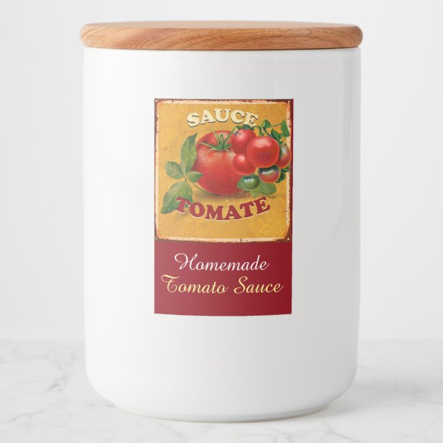 TOMATOES KITCHEN PRESERVES,CANNINGS,TOMATO SAUCUCU MAT ETIKETT (Framsida)