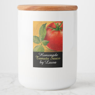 TOMATORER KITCHEN TRYCK, CANNINGS, TOMATO SAUCUCUC MAT ETIKETT