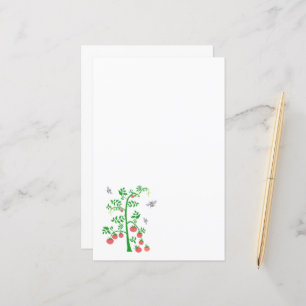 Tomatplanta och bin