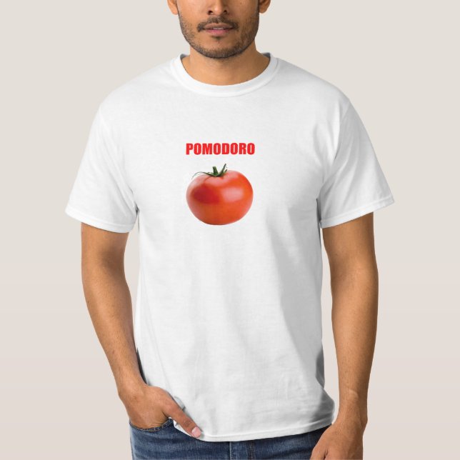 Tomatröd, pomodoro t shirt (Framsida)
