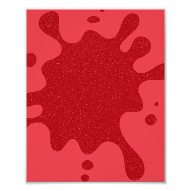 Tomatröd Splatter Anpassad Affisch Print Fototryck (Framsidan)