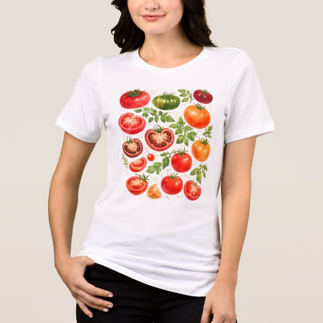 Tomatskjorta, fruktskorta, botanisk skjorta t shirt (Framsida)