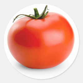 tomatträdgårdsfrukt runt klistermärke