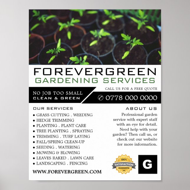 Tomatväxter,  tjänst, trädgårdsodlare poster (Framsidan)