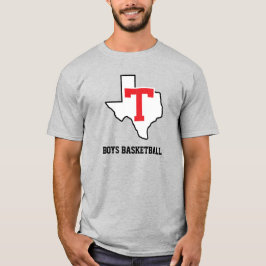 Tomball T Boys Basketball Texas light grått T Shirt