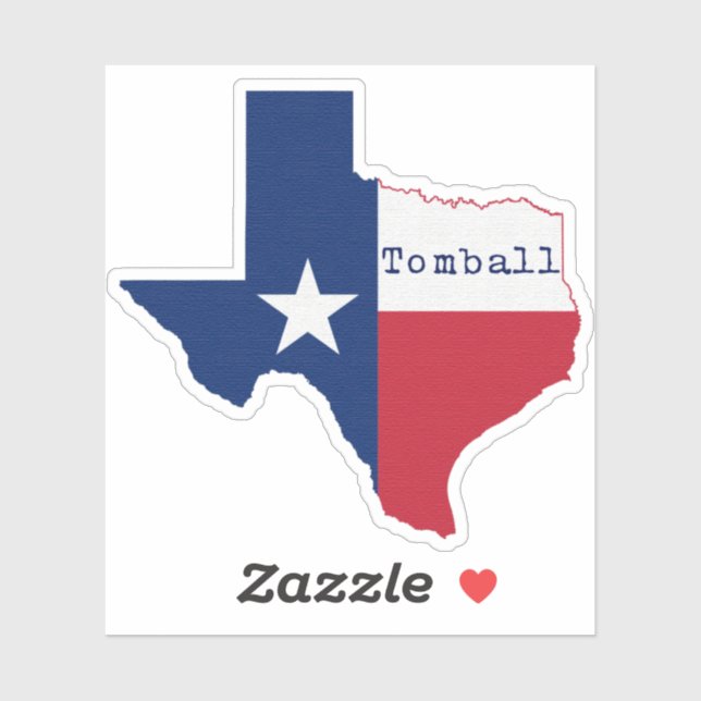Tomball TX Flagga Klistermärken (Ark)