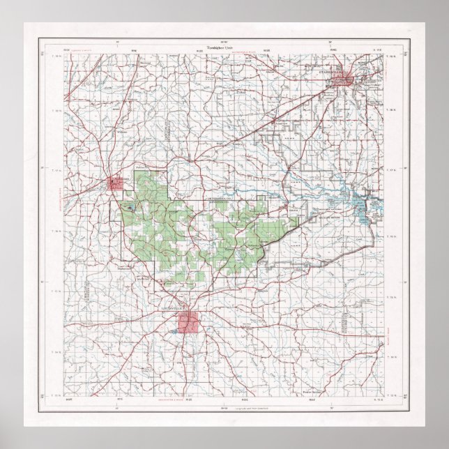 Tombigbee National Forest Karta (1972) Poster (Framsidan)