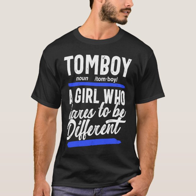 Tomboy Girls Tomboy Tee Womens Tomboy Tomboy (Framsida)