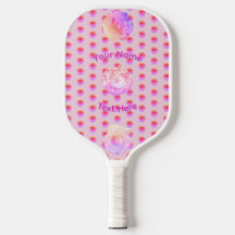 Tomboy Rosa Boho Blomma Pickleball Paddle