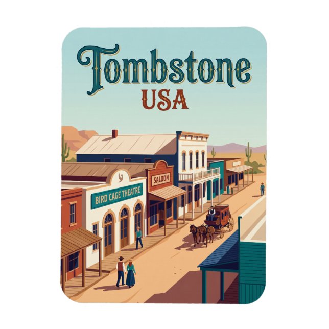 Tombstone USA Magnet (Vertikal)