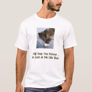 Tomcat Foto, Rolig Text Fram- & Baksida, T Shirt