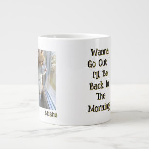 Tomcat, Photo and Namn, Anpassade, underlig text Jumbo Mugg