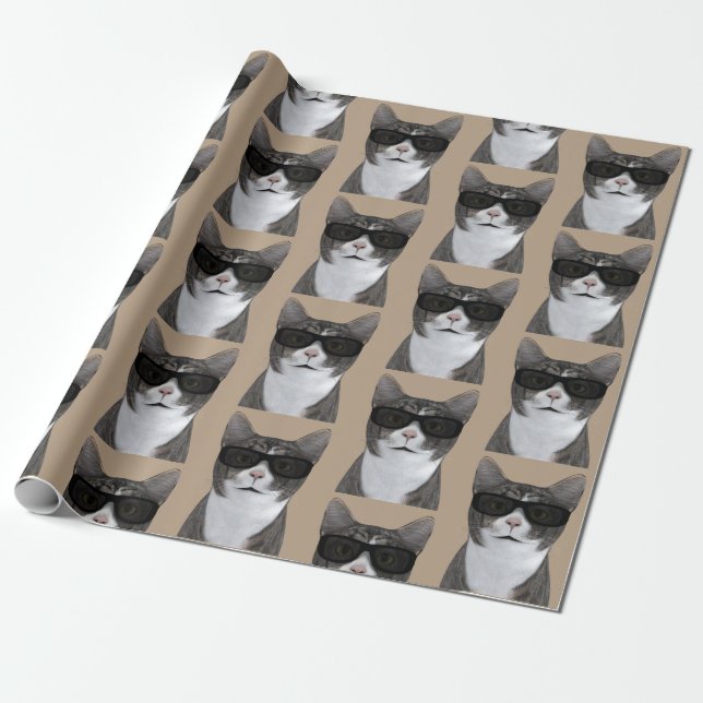Tomcat ser så Coola ut med skuggor Presentpapper (Utrullad)