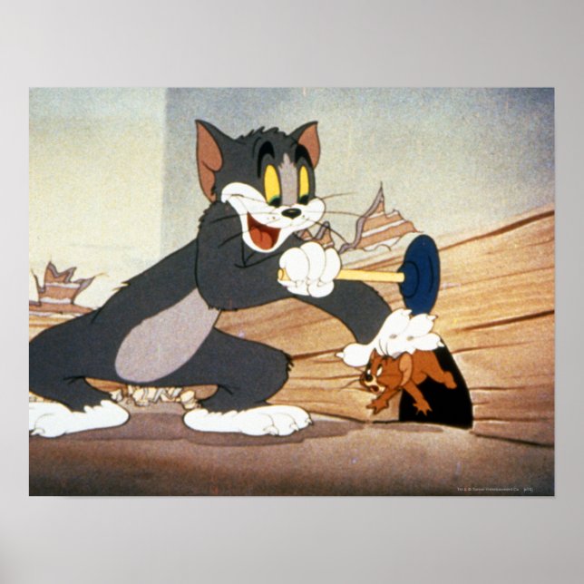Tome och Jerry Plunger Poster (Framsidan)