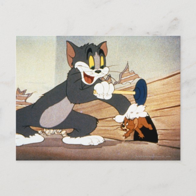 Tome och Jerry Plunger Vykort (Framsida)