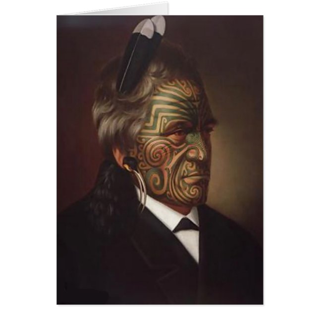 "Tomika Te Mutu" - Gottfried Lindauer kort (Framsidan)