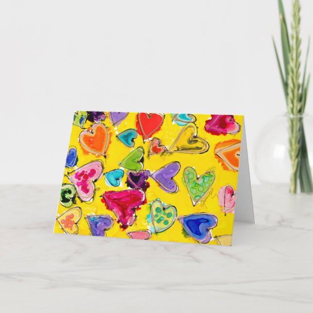 Tomma anteckningskort för kärlek fyllda hörn (Framsida)