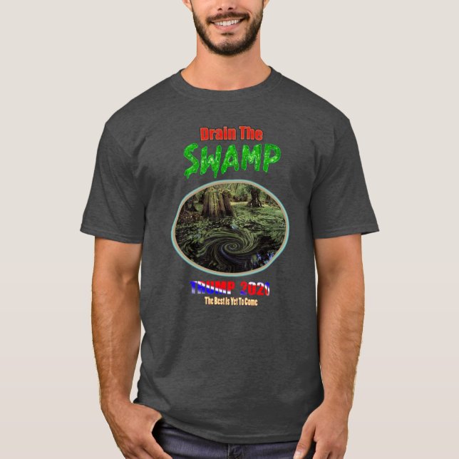 Tömma av manarna SWAMP-TRUMP 2020 T Shirt (Framsida)