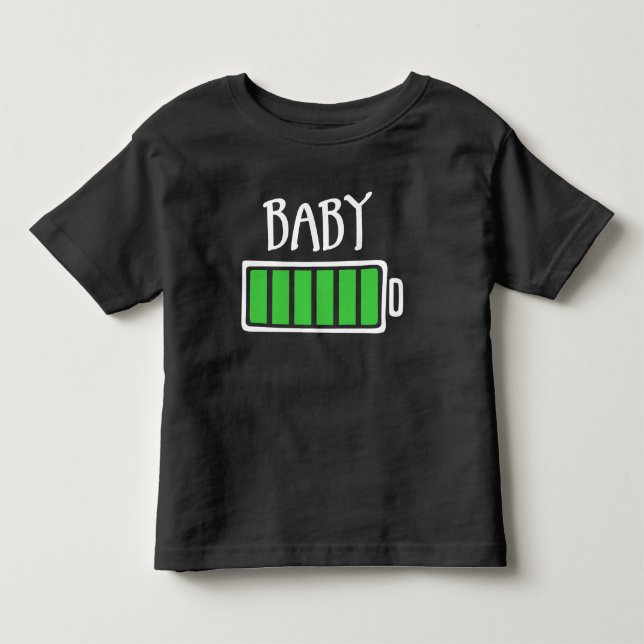 Tomma batterier – Bebis T Shirt (Framsida)
