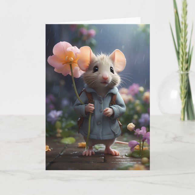 Tomma bilder av stor blomma från mus kort (Framsida)