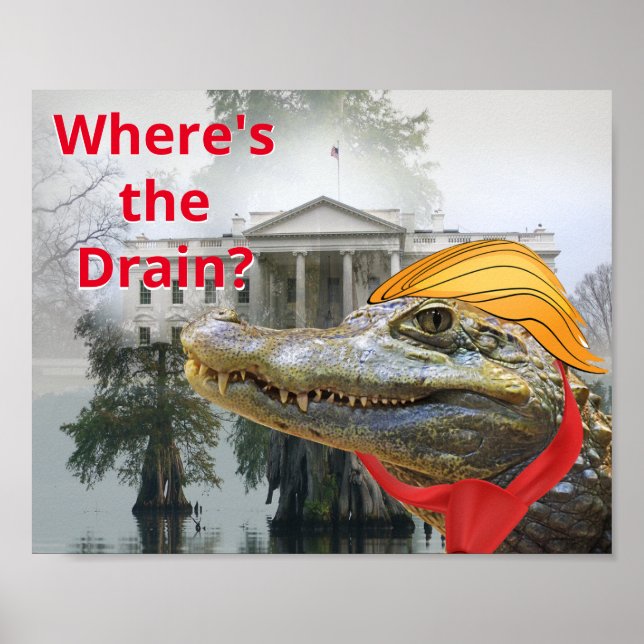 Tömma den vita träskans Trump-reptil Poster (Framsidan)