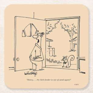 Tomma födofeeder 2 underlägg papper kvadrat