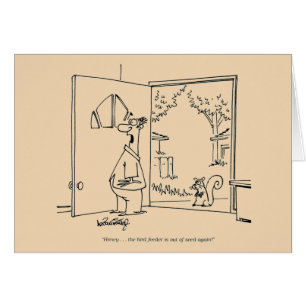Tomma födofeeder hälsningskort