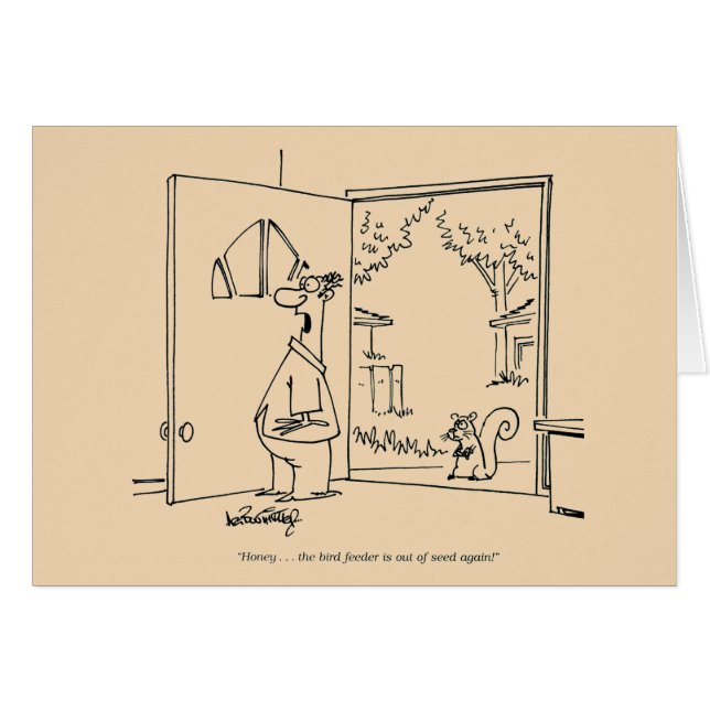 Tomma födofeeder hälsningskort (Framsidan Horizontal)