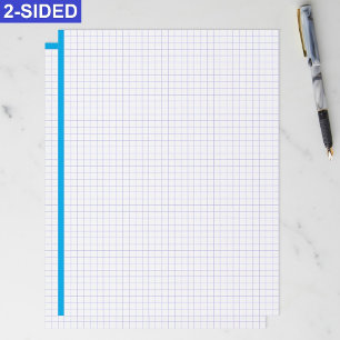 Tomma grafiska ritpapper (blå linjer) brevhuvud
