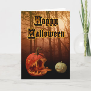 Tomma hungriga jack o lantern för Halloween kort