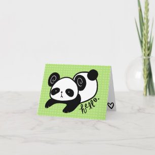 tomma notecards för lat panda kort