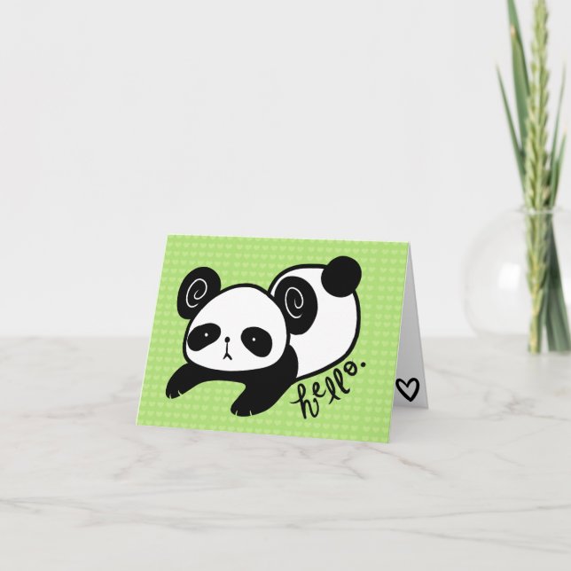 tomma notecards för lat panda kort (Framsida)