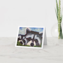 tomma notecards för raccoonkonst kort