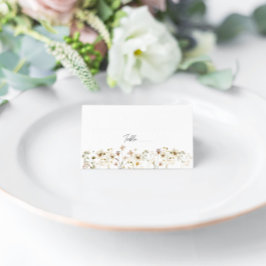 Tomma platskort för Watercolor Wildblomma Bröllop Placeringskort