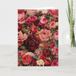 Tomma ro och blommor för hälsningkort kort