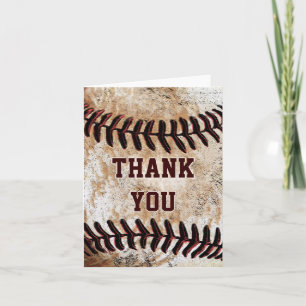 Tomma Rustika Baseball-kort eller Din Text Tack Kort