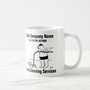 Tömma Städning Tecknad Mugg