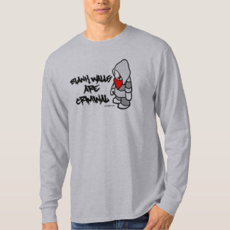 Tomma väggar är brottsliga t-shirt