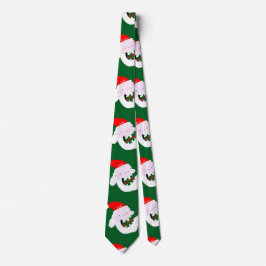 Tommeligt dum tomte tecknad ansikte slips
