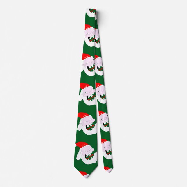 Tommeligt dum tomte tecknad ansikte  slips (Framsida)
