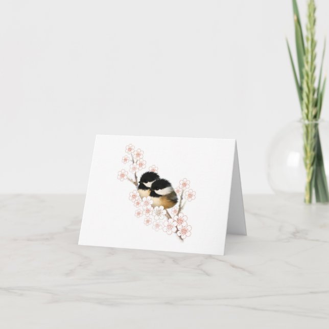 Tommestjärtars Körsbärsblom Greetingskort Kort (Framsida)