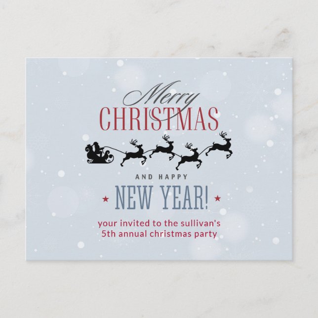 Tommies och hans flygande renars julfest vykort (Framsida)