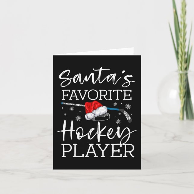 Tommte favorit hockey spelare kul pyjamas jul kort (Framsida)