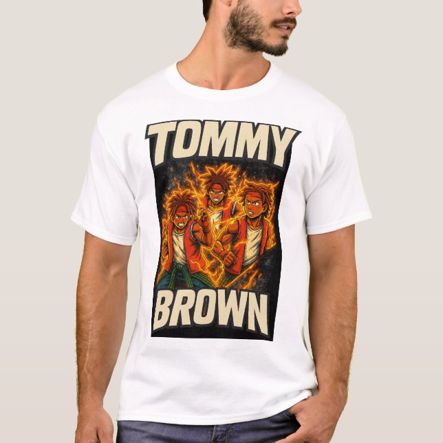 Tommy Brown side A T Shirt (Framsida)