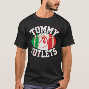 Tommy Cutlets Football Quarterback NY Italy Hand T Shirt