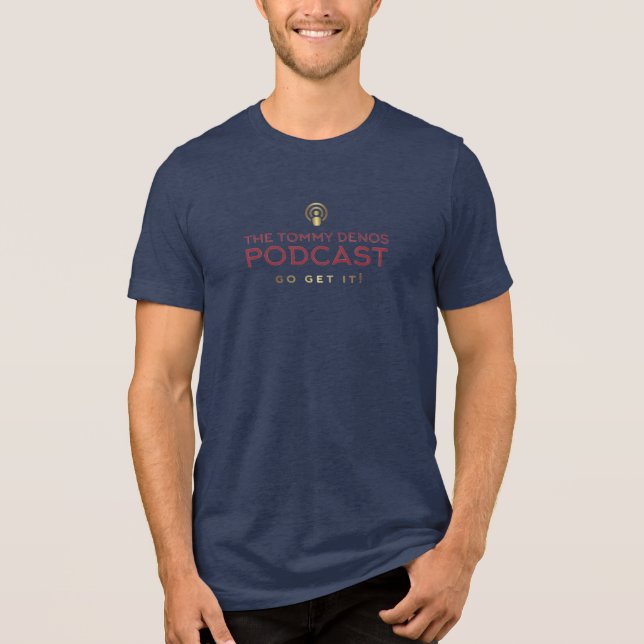 Tommy Denos Podcast-Logotypen T Shirt (Framsida)