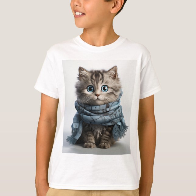 Tommy, fluffiest Tabby katt T Shirt (Framsida)