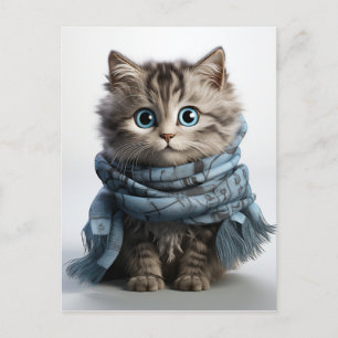 Tommy, fluffiest Tabby katt Vykort