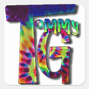Tommy G Stickers! Fyrkantigt Klistermärke